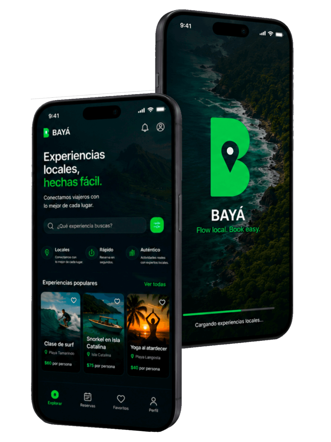 BAYÁ app mockup